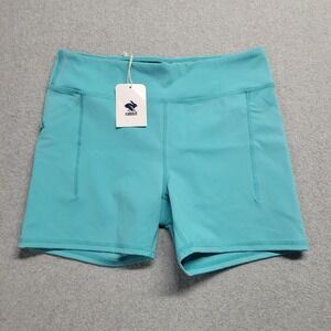 Rabbit Shorts Womens Medium 4" Lined Speed Leggy Running Gym Baltic Blue NWT
